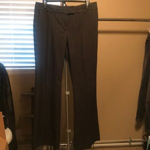 Gray & silver metallic striped wide leg trouser